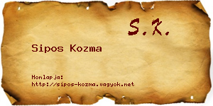 Sipos Kozma névjegykártya